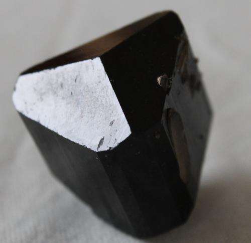 Double terminated black tourmaline with embedded quarts
